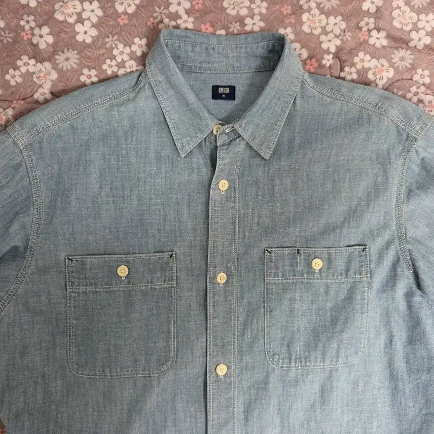 [SOLD OUT] 유니클로 샴브레이 워크 셔츠 M