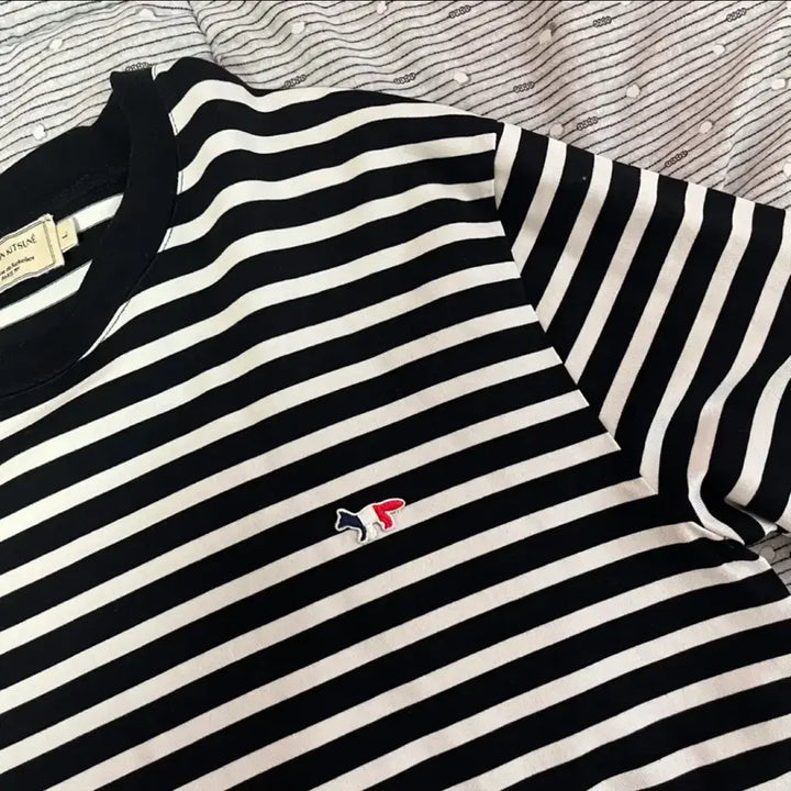 [BUNJANG] Maison Kitsune Striped Long Sleeve T-shirt / 메종키츠네 스트라이프 롱슬리브 L