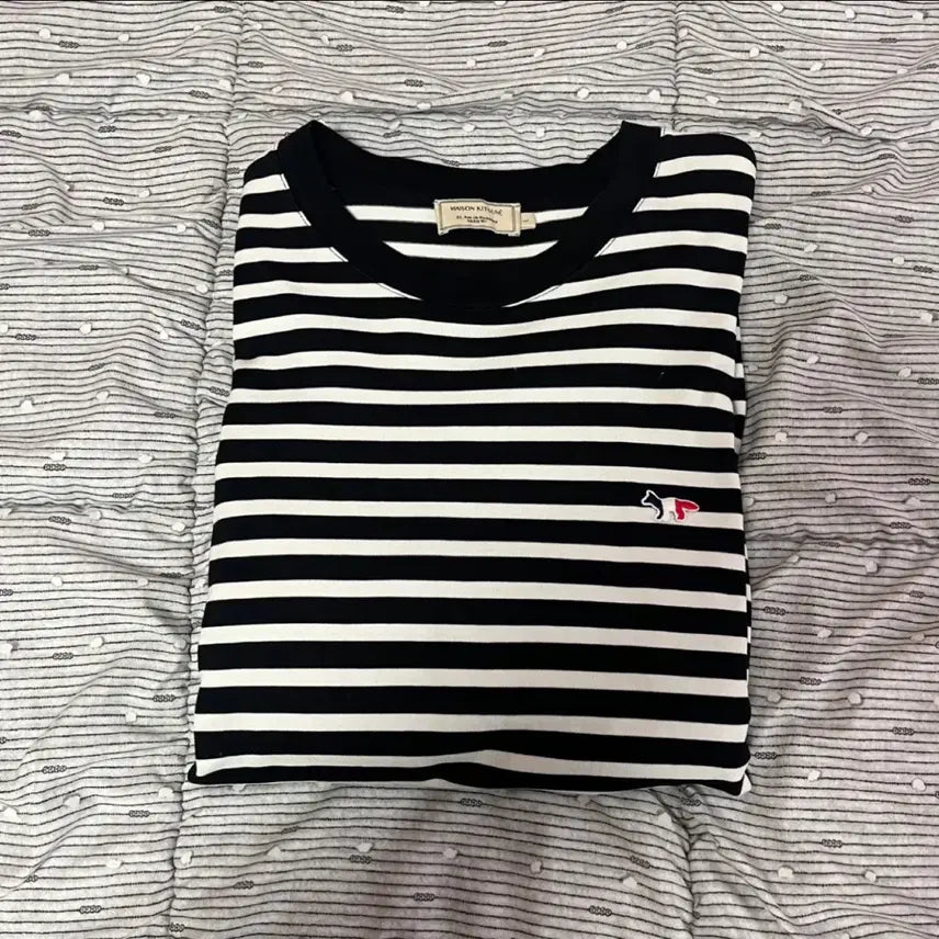 [BUNJANG] Maison Kitsune Striped Long Sleeve T-shirt / 메종키츠네 스트라이프 롱슬리브 L