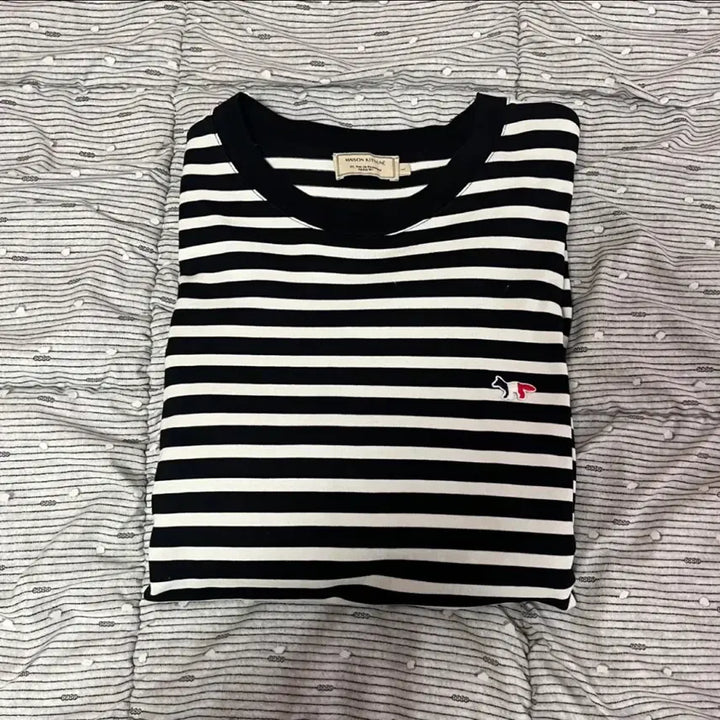 [BUNJANG] Maison Kitsune Striped Long Sleeve T-shirt / 메종키츠네 스트라이프 롱슬리브 L