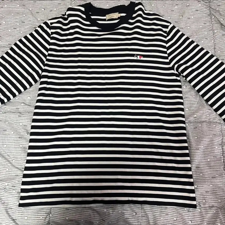 [BUNJANG] Maison Kitsune Striped Long Sleeve T-shirt / 메종키츠네 스트라이프 롱슬리브 L