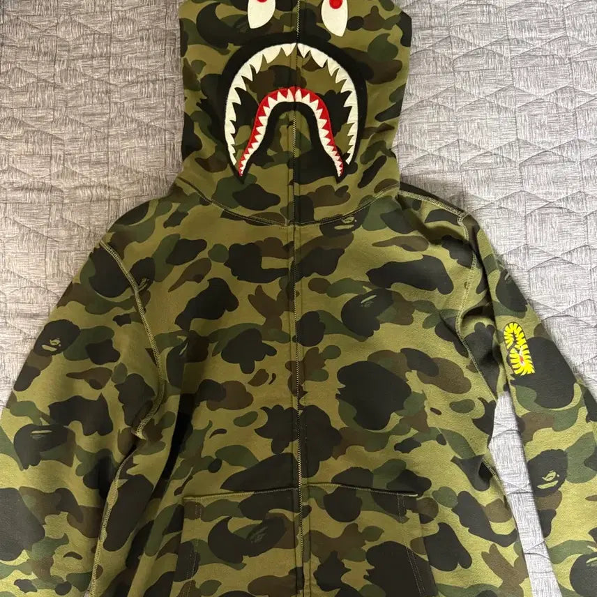 [BUNJANG] BAPE Shark Hoodie Green / 정품) 베이프 샤크후드 녹계