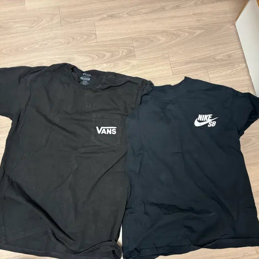 [BUNJANG] Vans &amp; Nike SB Black T-shirts / 반팔티