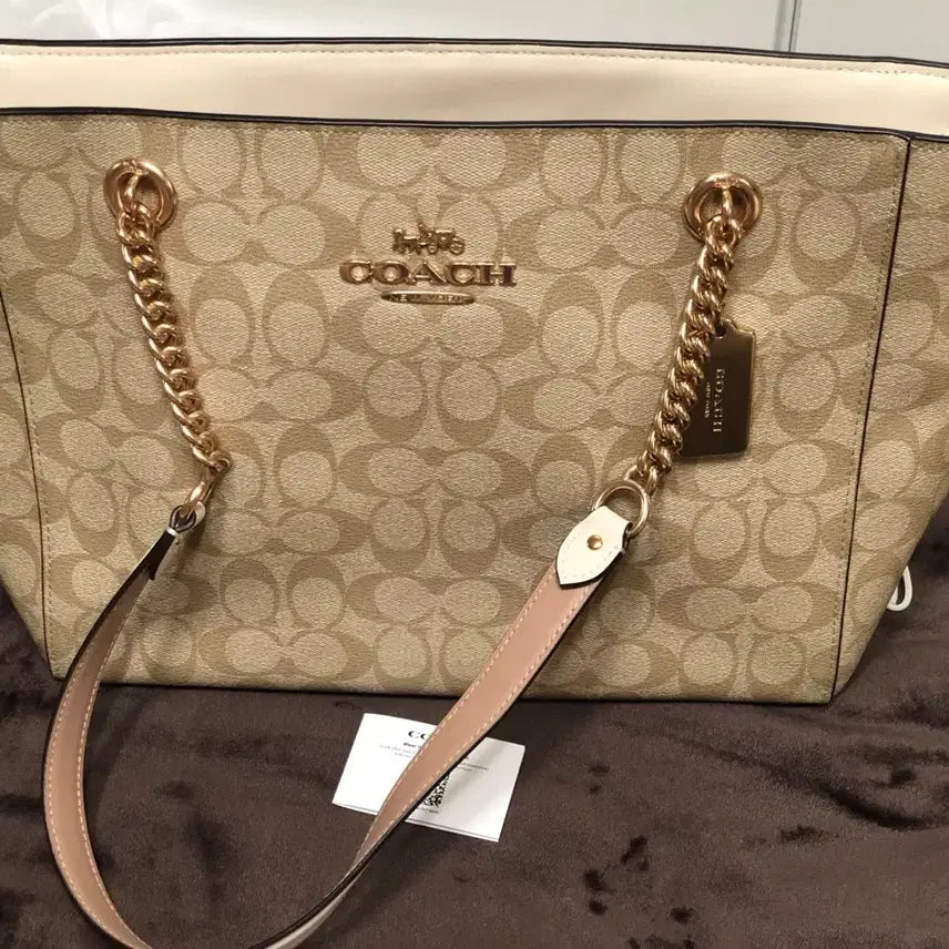 [BUNJANG] COACH Kami Chain Tote Bag / 코치 COACH 코치가방 체인 토트