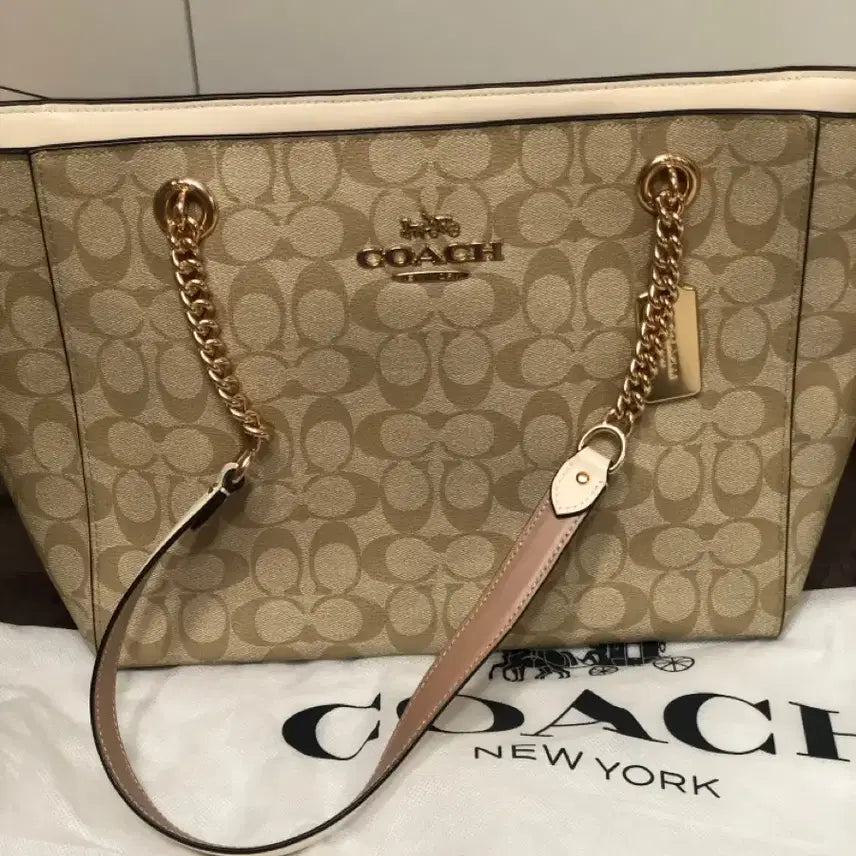 [BUNJANG] COACH Kami Chain Tote Bag / 코치 COACH 코치가방 체인 토트