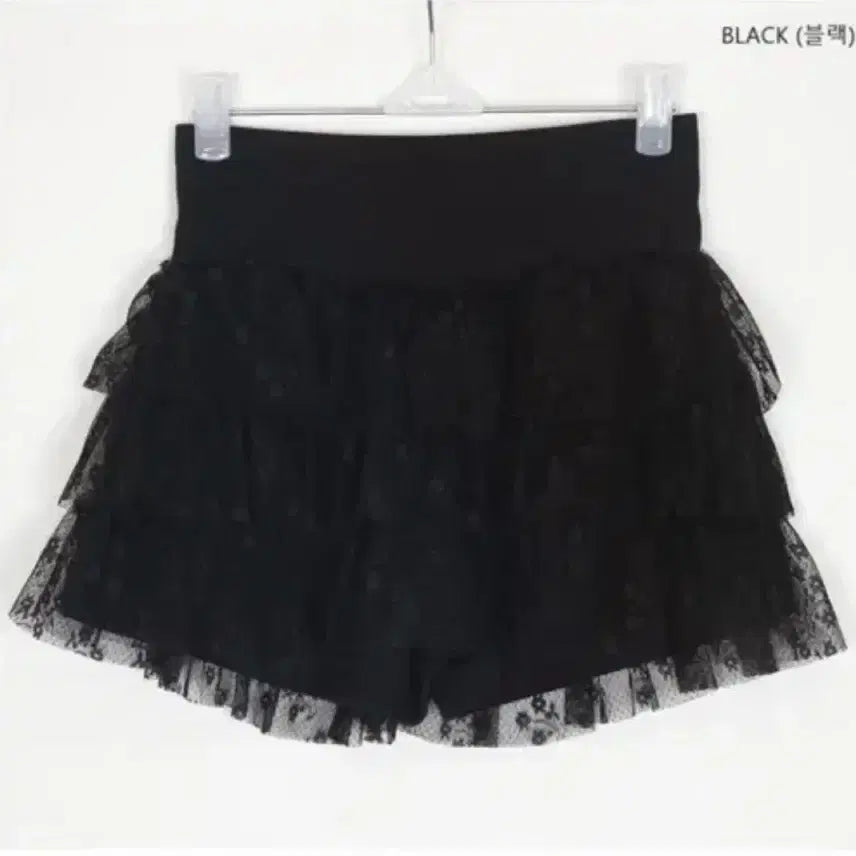[BUNJANG] D.S.O.R Newd Vera Lace Ruffle Skirt (Black) / 딧소어 뉴드 베라 레이스 캉캉 스커트 (블랙)