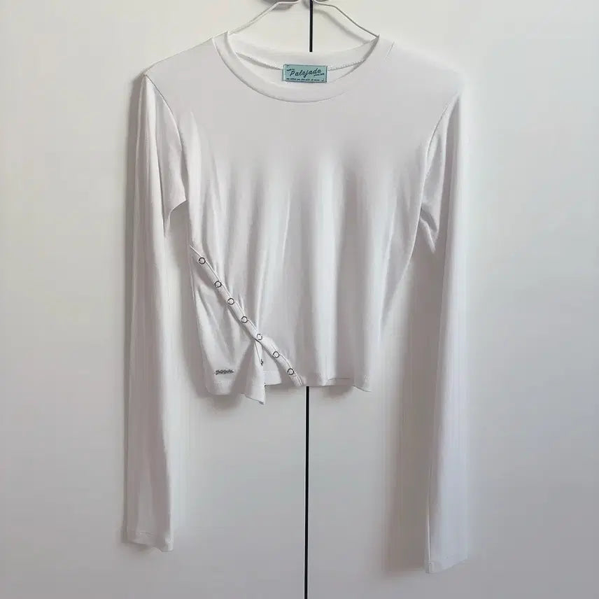 [BUNJANG] Pale Jade Snap Button Slit T-shirt / [새상품]페일제이드 스냅단추 슬릿티셔츠