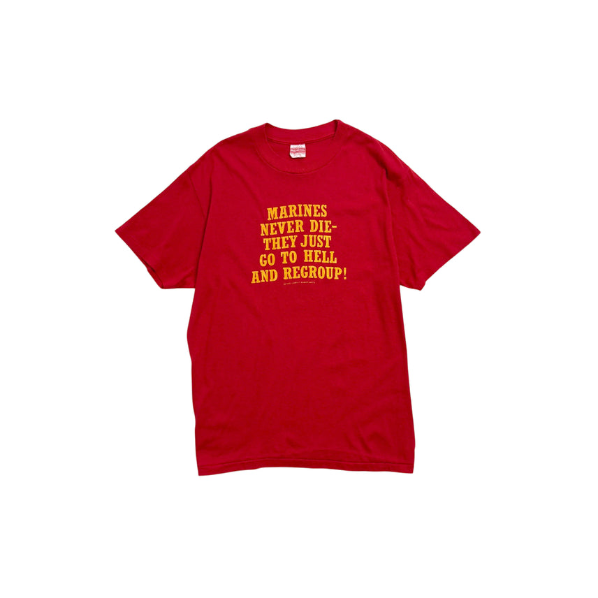 [BUNJANG] Royal First Class Marines Never Die Single Stitch T-shirt / 80s Marines Never Die 싱글 스티치 티셔츠