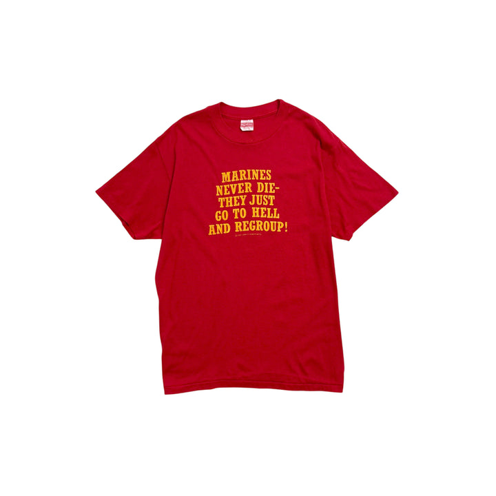 [BUNJANG] Royal First Class Marines Never Die Single Stitch T-shirt / 80s Marines Never Die 싱글 스티치 티셔츠