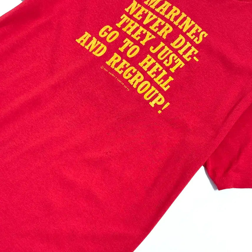 [BUNJANG] Royal First Class Marines Never Die Single Stitch T-shirt / 80s Marines Never Die 싱글 스티치 티셔츠