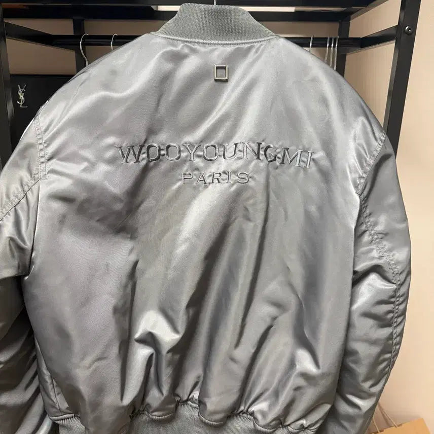 [BUNJANG] Wooyoungmi White Logo MA-1 Bomber Jacket / {A+/46}우영미 백로고 ma-1봄버자켓 새상품급