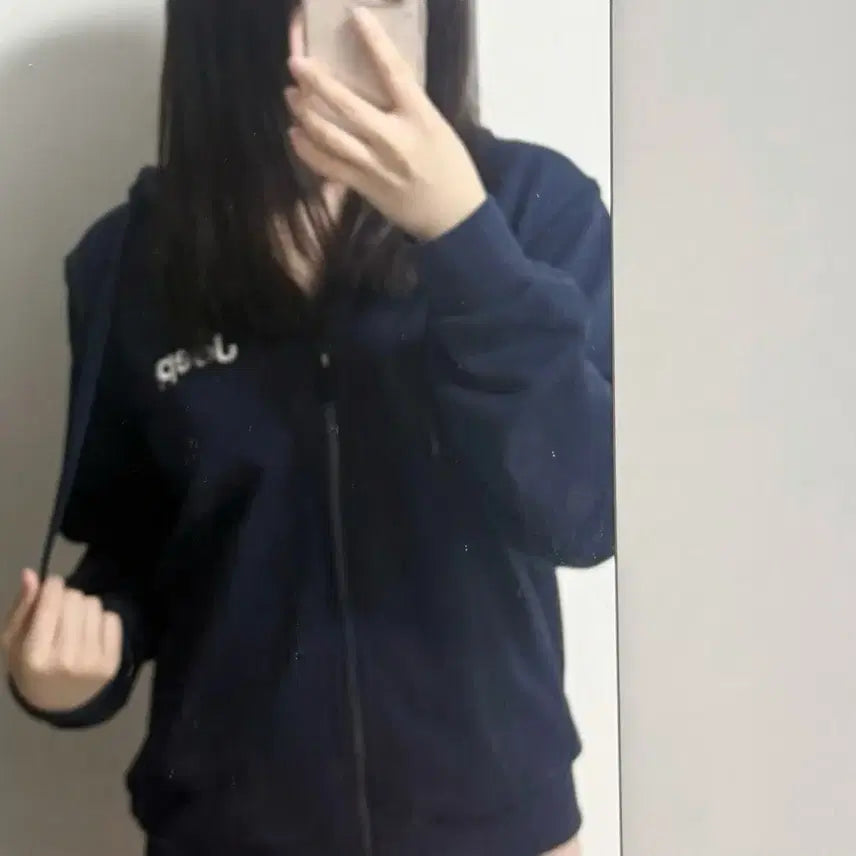 [BUNJANG] Jeep Navy Hooded Zip-up / 지프 네이비 후드집업