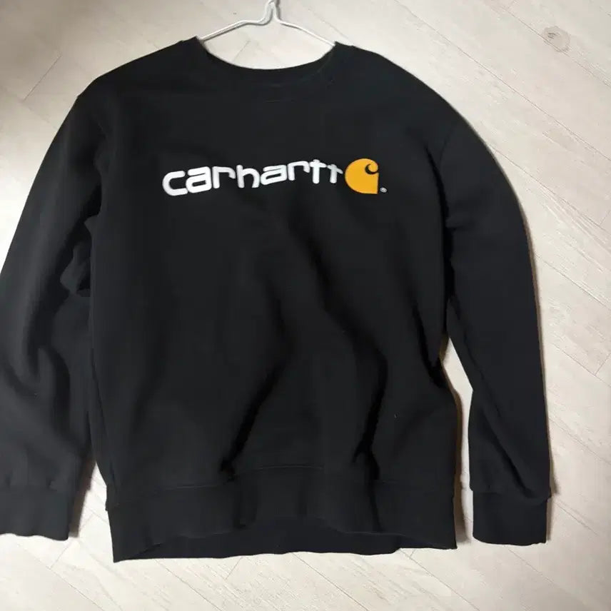 [BUNJANG] Carhartt Black Logo Sweatshirt L / 칼하트 블랙 로고 맨투맨 L