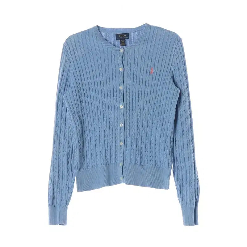 [BUNJANG] Polo Ralph Lauren Sky Blue Cable Knit Cardigan XL / 폴로 랄프로렌 스카이블루 꽈배기 가디건 XL 16