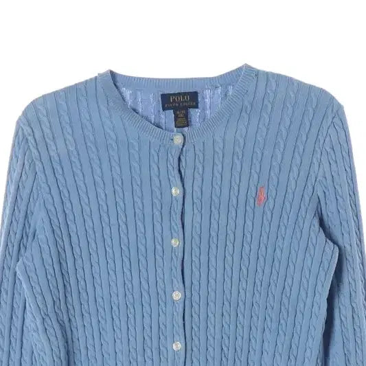 [BUNJANG] Polo Ralph Lauren Sky Blue Cable Knit Cardigan XL / 폴로 랄프로렌 스카이블루 꽈배기 가디건 XL 16