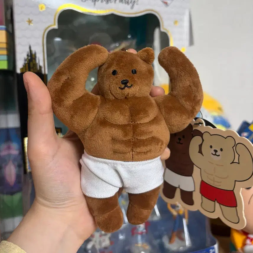 [SOLD OUT] 근육곰돌이 헬창곰 프로틴베어 인형 키링