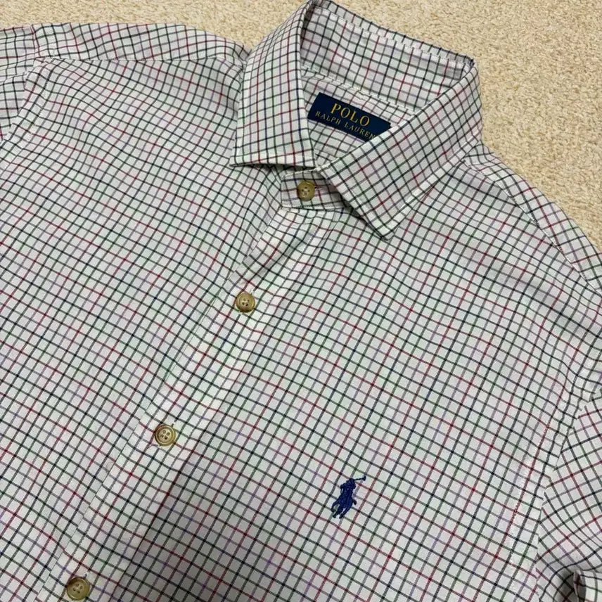 [BUNJANG] Polo Ralph Lauren Checkered Long Sleeve Shirt / 100) 폴로 랄프로렌 체크 셔츠 긴팔