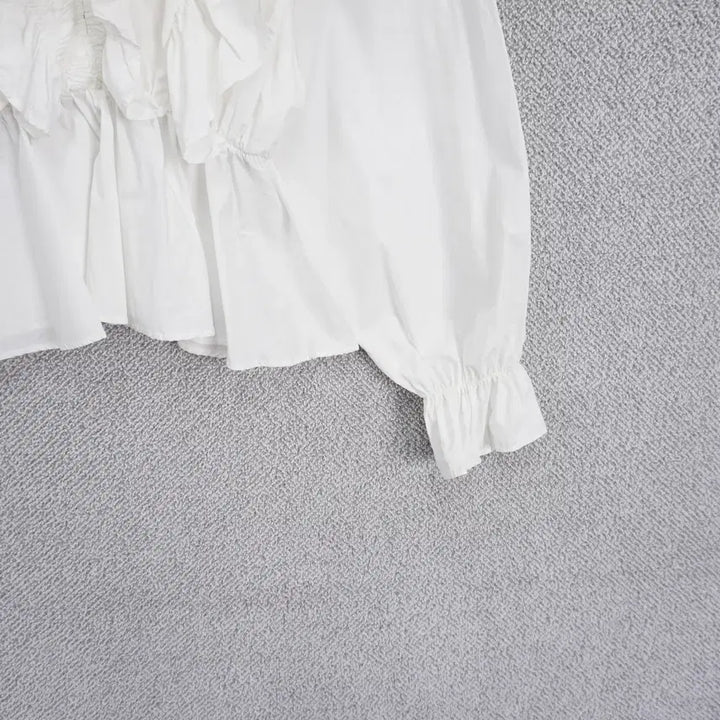[BUNJANG] Casual Frill Waist Banding Blouse / 여성 캐주얼 프릴 허리밴딩 바스락 블라우스 free