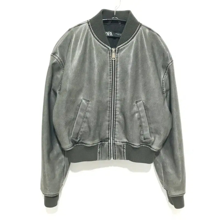 [BUNJANG] ZARA Vintage Faux Leather Bomber Jacket (S) / 자라 빈티지 페이크 레더 봄버 점퍼 S_W0417
