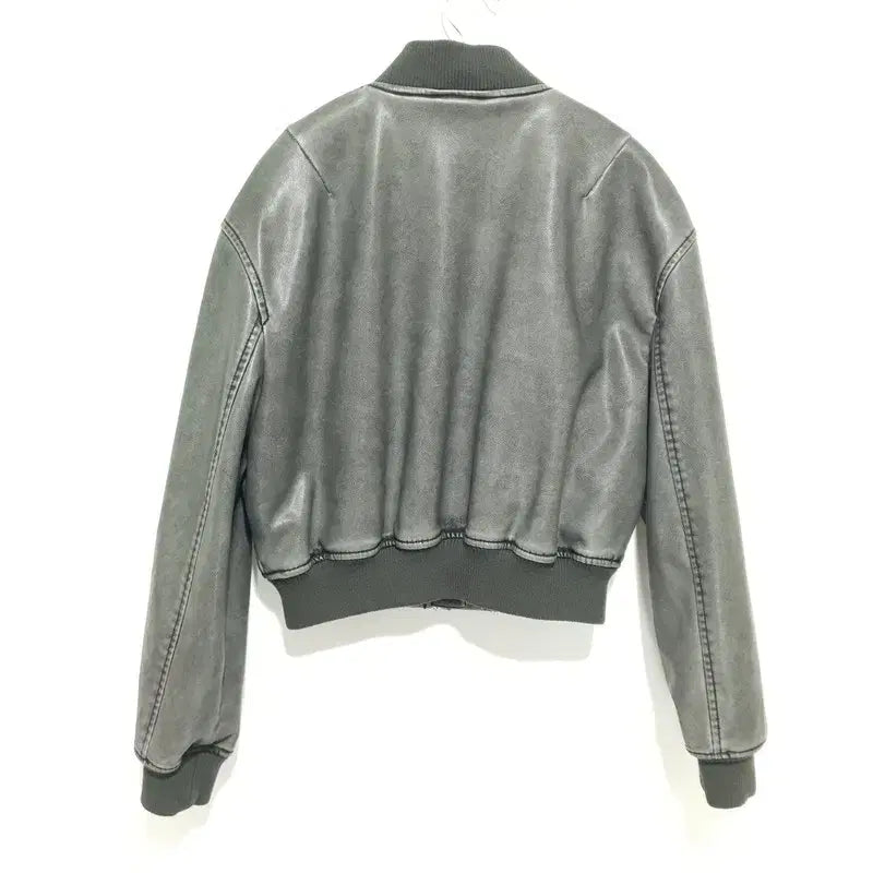 [BUNJANG] ZARA Vintage Faux Leather Bomber Jacket (S) / 자라 빈티지 페이크 레더 봄버 점퍼 S_W0417