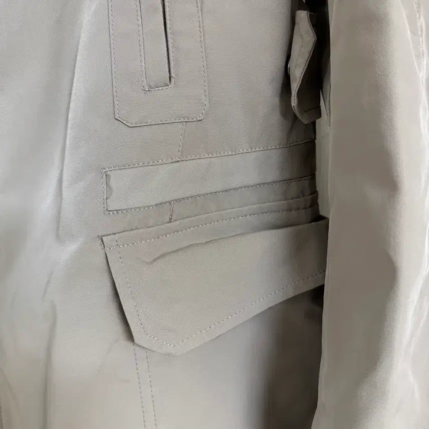 [BUNJANG] Time Homme French Coat Jacket Lambskin Patch (Size 100) / 타임옴므 프렌치 코트 자켓 양가죽 패치 100