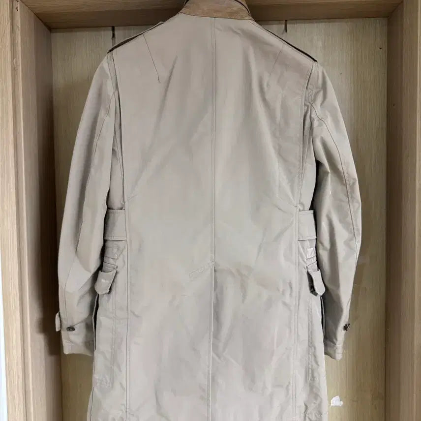 [BUNJANG] Time Homme French Coat Jacket Lambskin Patch (Size 100) / 타임옴므 프렌치 코트 자켓 양가죽 패치 100