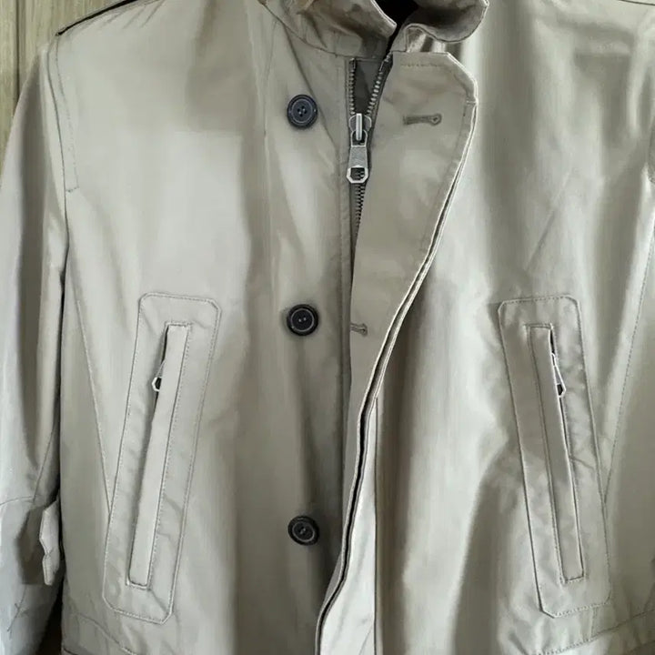 [BUNJANG] Time Homme French Coat Jacket Lambskin Patch (Size 100) / 타임옴므 프렌치 코트 자켓 양가죽 패치 100