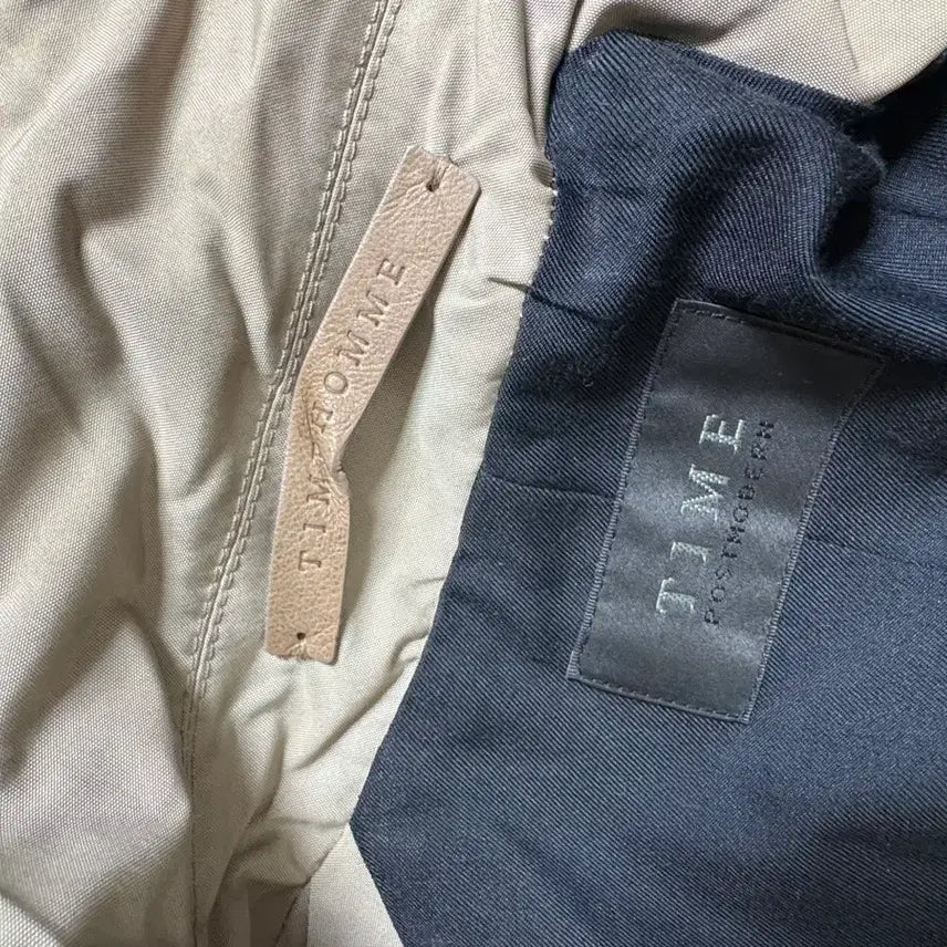 [BUNJANG] Time Homme French Coat Jacket Lambskin Patch (Size 100) / 타임옴므 프렌치 코트 자켓 양가죽 패치 100