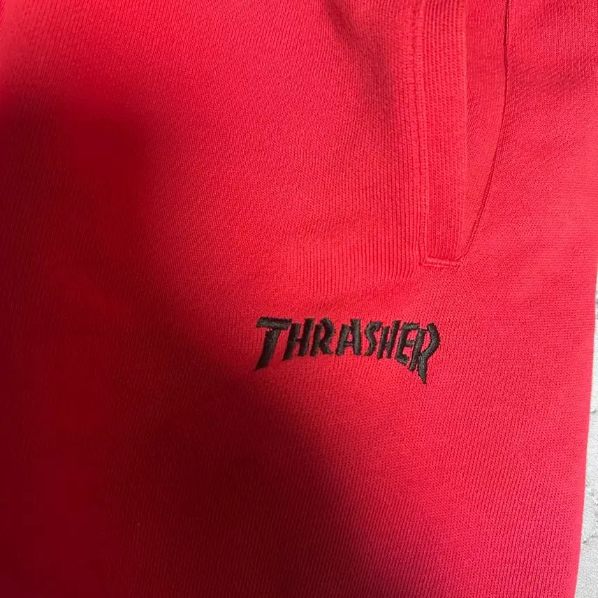 [BUNJANG] Thrasher Sweat Jogger Pants Red / 트레셔 스웻 조거 팬츠 레드