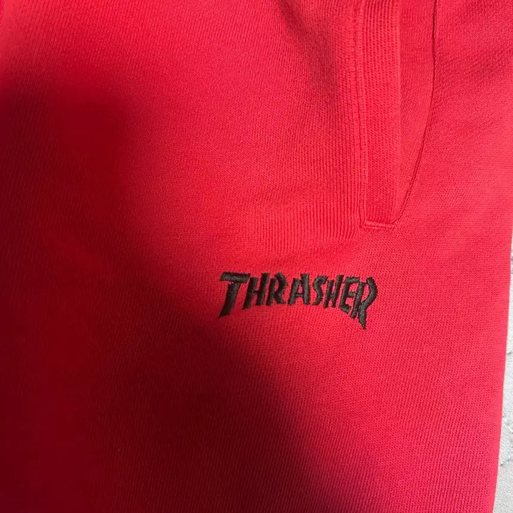 [BUNJANG] Thrasher Sweat Jogger Pants Red / 트레셔 스웻 조거 팬츠 레드
