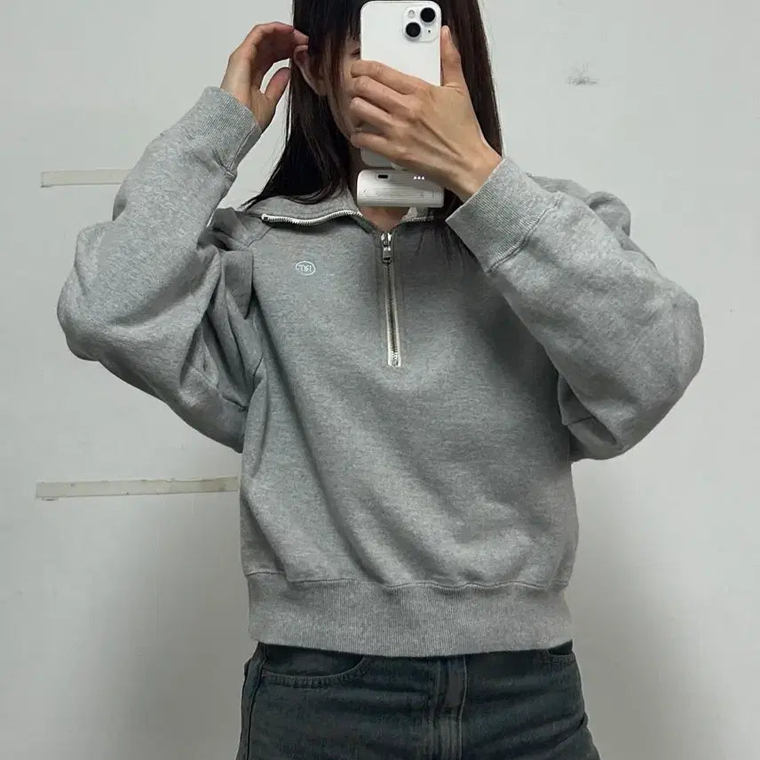 [BUNJANG] RECTO RC Logo Half Zip Sweatshirt / 렉토 RC 로고 하프 집업 스웻셔츠 맨투맨