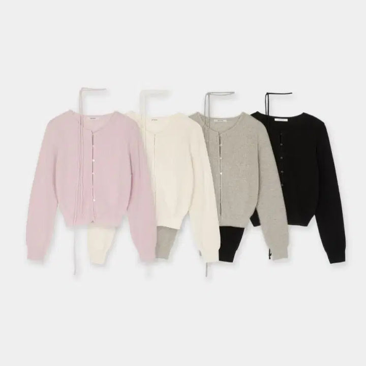 [BUNJANG] Likewater French Round Cardigan - Pink / 도매택 likewater 라이크워터 프렌치 라운드 가디건 핑크