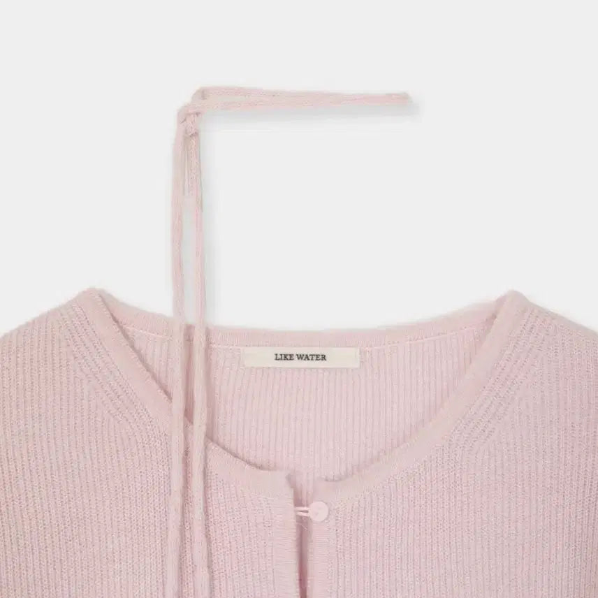 [BUNJANG] Likewater French Round Cardigan - Pink / 도매택 likewater 라이크워터 프렌치 라운드 가디건 핑크