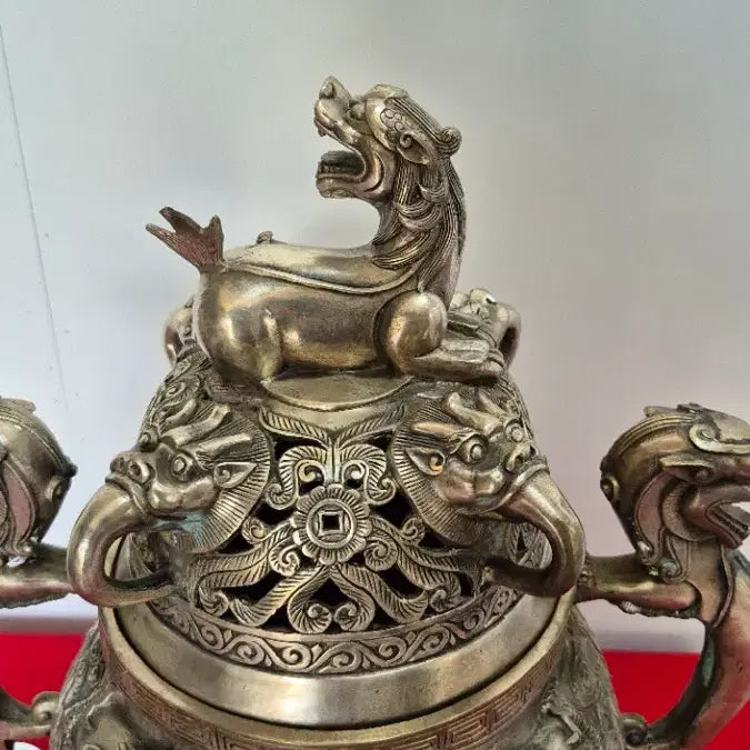 [BUNJANG] Large White Copper Tripod Incense Burner / 대형 백동삼족향로
