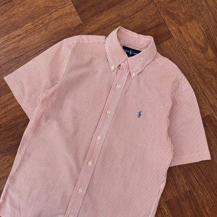 [BUNJANG] Polo Ralph Lauren Seersucker Short Sleeve Shirt / S 폴로 랄프로렌 시어서커 반팔 남방