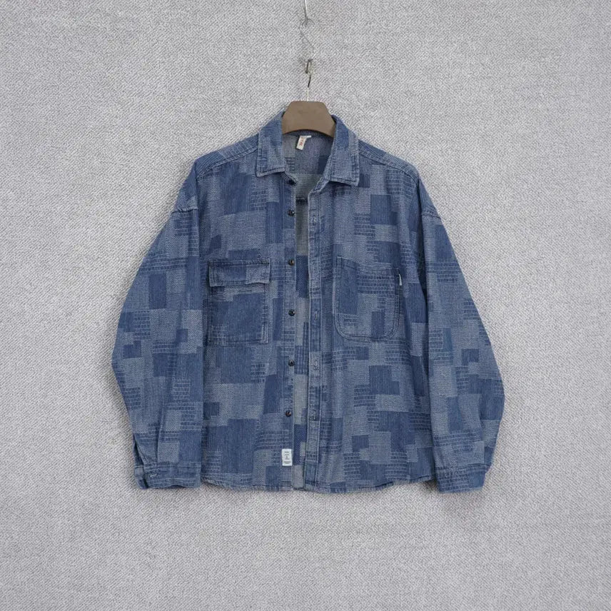 [SOLD OUT] HMHK 남성 패치워크 느낌 데님 셔츠 자켓 100-105size