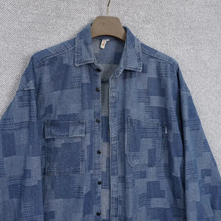 [SOLD OUT] HMHK 남성 패치워크 느낌 데님 셔츠 자켓 100-105size