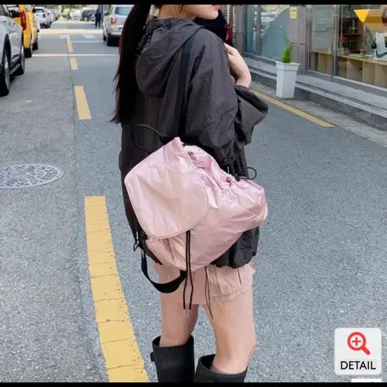 [BUNJANG] 66girls Glossy Backpack Pink / 육육걸즈 글로시백팩 핑크