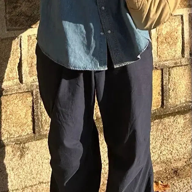 [BUNJANG] Polo Ralph Lauren Navy Nylon Pants / 폴로 랄프로렌 네이비 나일론 팬츠 착샷O