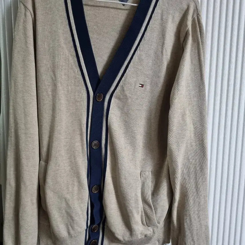 [SOLD OUT] 타미힐피거 베이지색 남성 가디건 사이즈 L