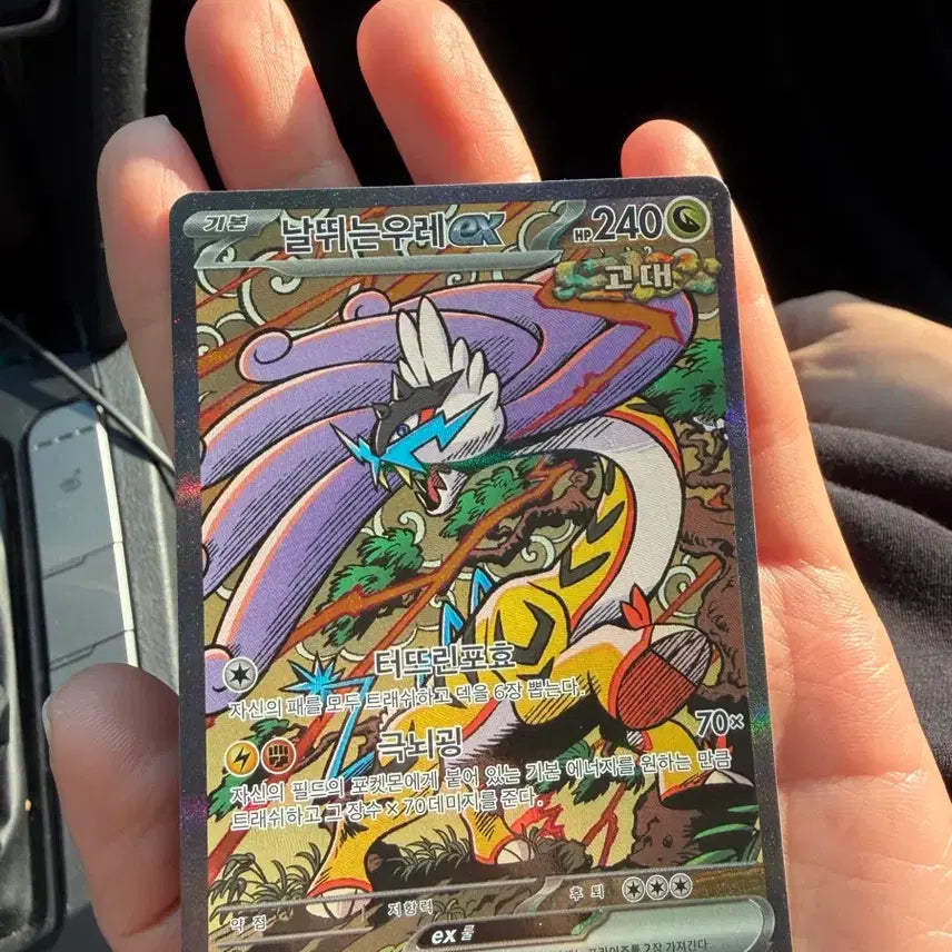 [BUNJANG] Pokemon Roaring Moon EX SAR Card / 포켓몬 날뛰는 우레 EX 222/187 SAR 카드