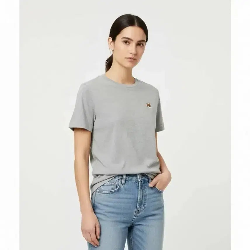 [BUNJANG] Maison Kitsune Gray T-shirt (Women) XS / 메종키츠네 그레이반팔 우먼Xs