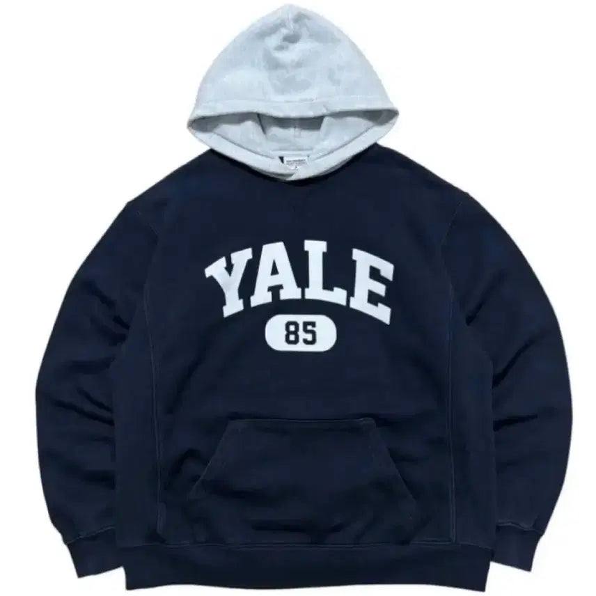 [BUNJANG] Yale Navy &amp; Gray Hoodie M / 예일 배색 네이비 &amp; 그레이 후드티 M