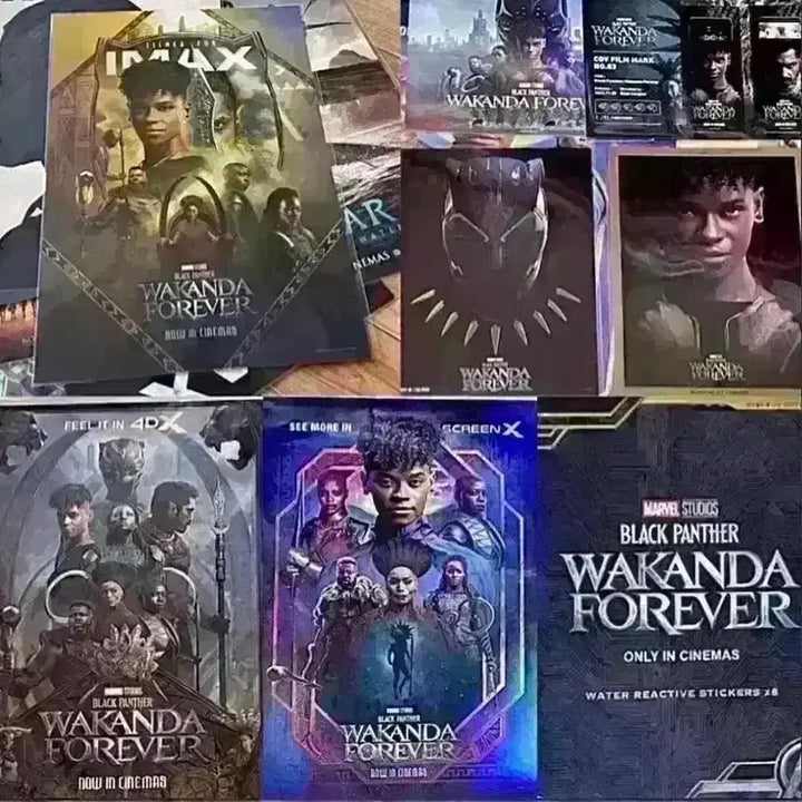 [BUNJANG] Black Panther: Wakanda Forever IMAX 4DX Poster Bundle Set / 블랙팬서2 와칸다포에버 아이맥스 4dx 포스터 필름마크 아트카드 마블