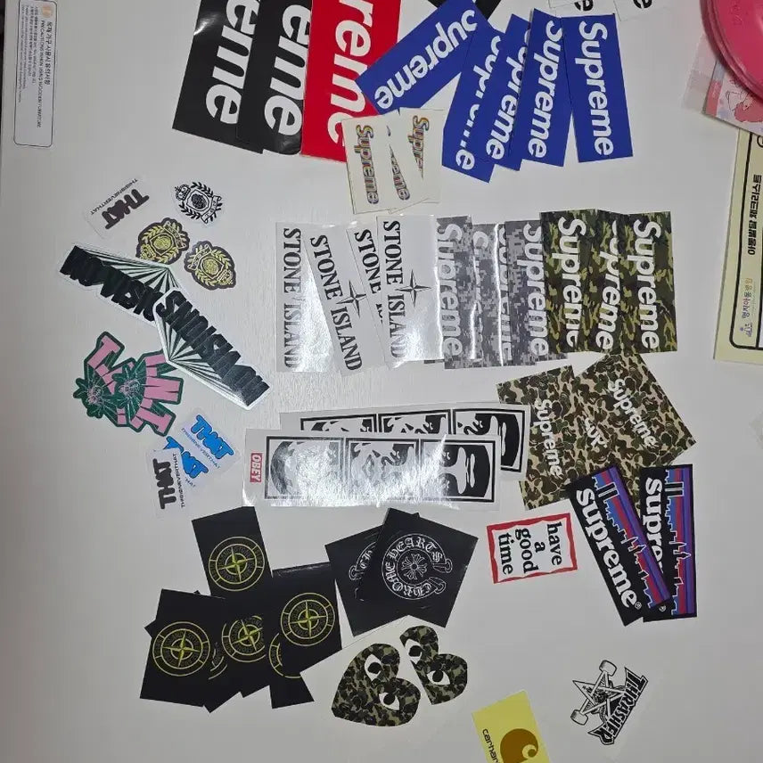 [BUNJANG] Supreme Stone Island Obey Chrome Hearts Sticker Set / 슈프림/스톤아일랜드/오베이/크롬하츠 등 힙합 스티커 모음