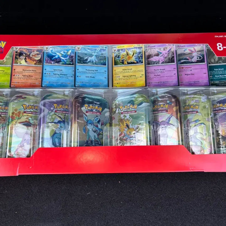[BUNJANG] Pokemon Eevee Evolution 8-Pack Mini Tin Set (Sealed) / 포켓몬 북미 이브이 8팩 미니틴 세트 (미개봉)