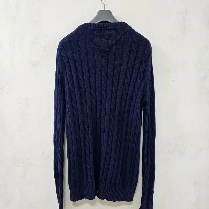 [BUNJANG] Tommy Hilfiger Navy Cable Knit Sweater M / 타미힐피거 네이비 꽈배기 니트 M
