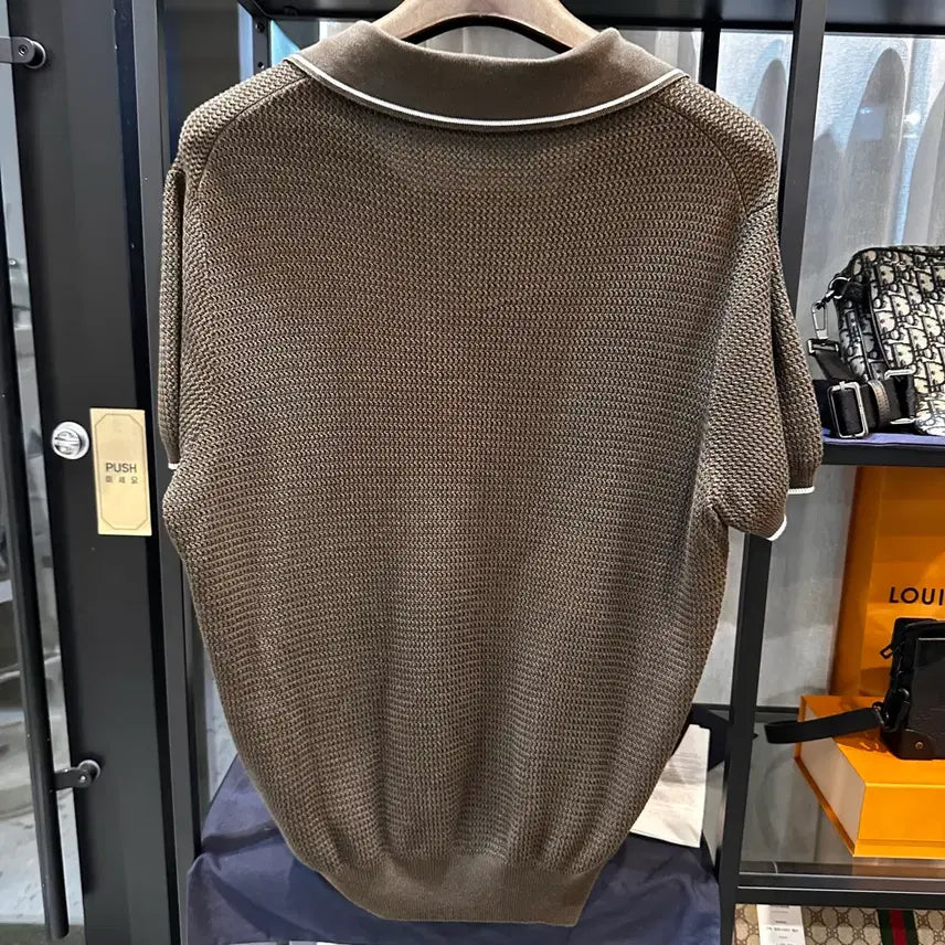 [BUNJANG] Prada Knit Short Sleeve T-shirt (Size 50) / 신형 프라다 니트 반팔티 50사이즈