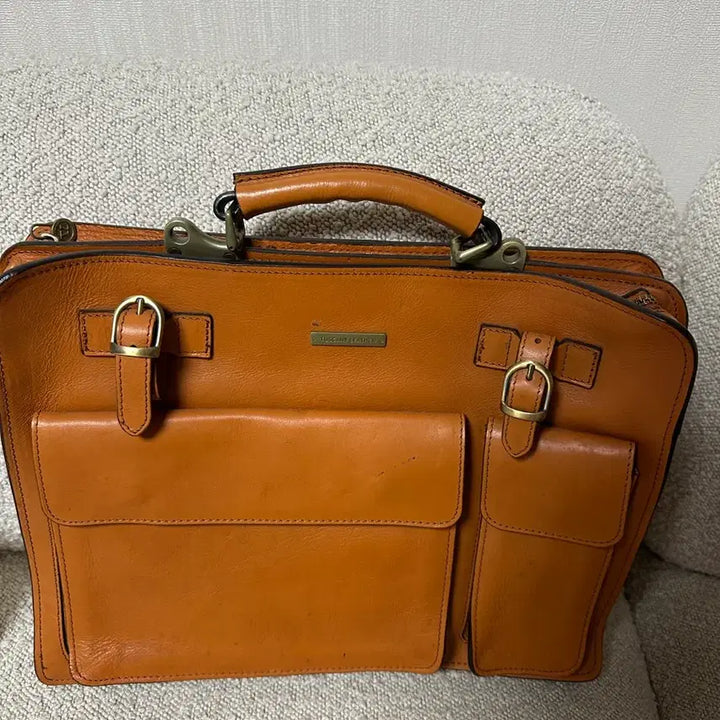 [BUNJANG] Tuscany Leather Italian Leather Briefcase / Tuscany Leather 이태리 가죽 서류 가방 브라운 팝니다
