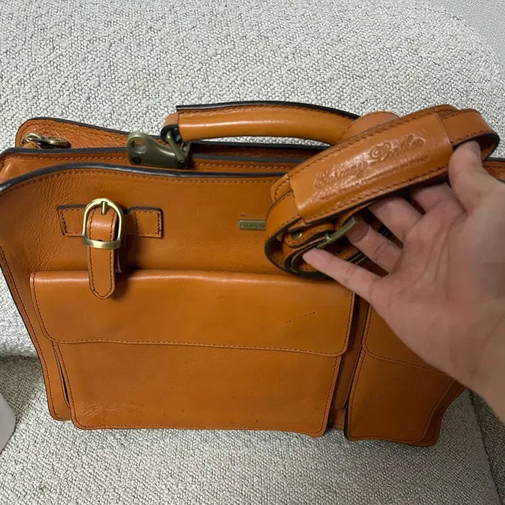 [BUNJANG] Tuscany Leather Italian Leather Briefcase / Tuscany Leather 이태리 가죽 서류 가방 브라운 팝니다